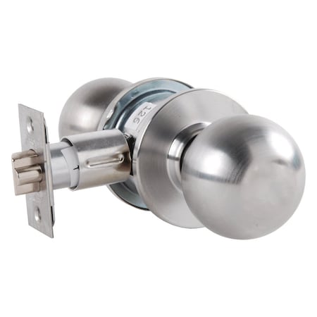 Arrow Lock Grade 2 Patio Cylindrical Lock, Ball Knob, Non-Keyed, Satin Chrome Finish, Non-handed MK04-BD-26D
